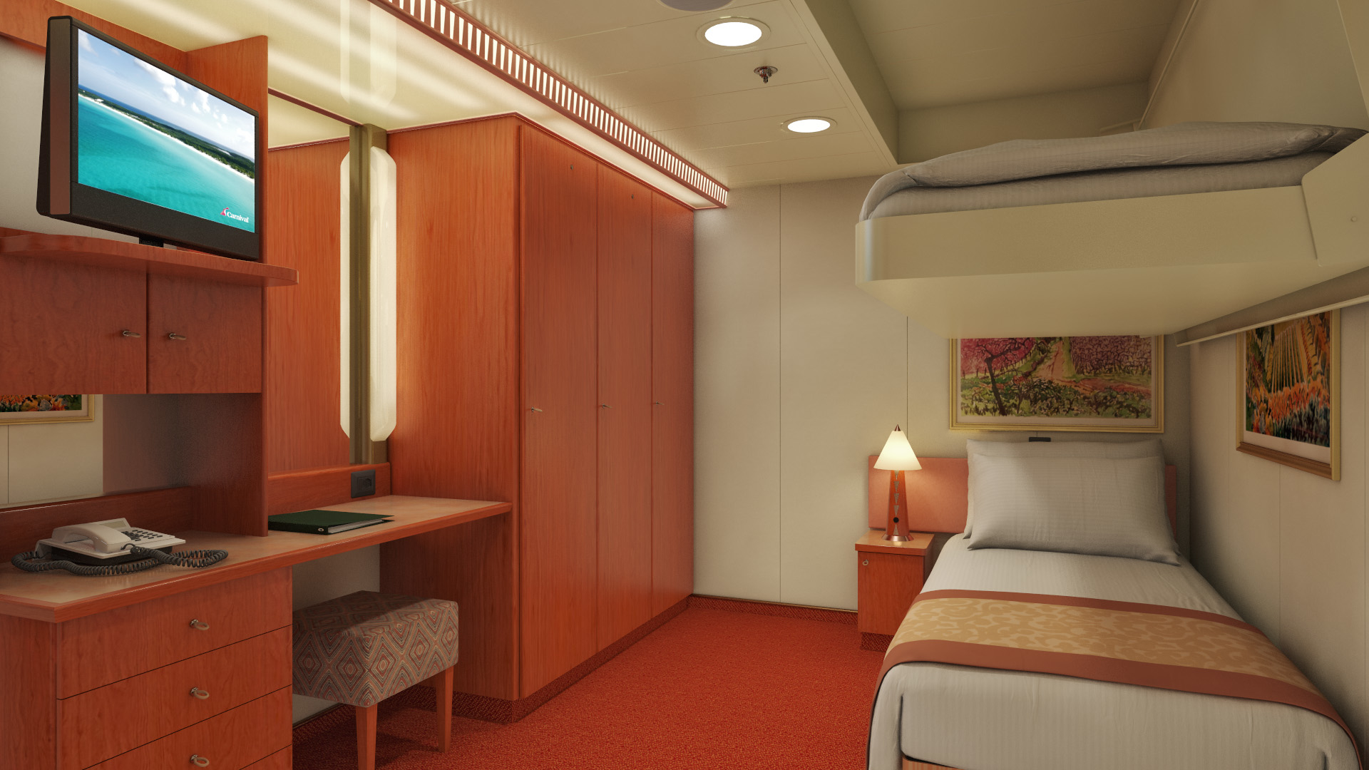 Cabine intérieure sur le pont supérieur/inférieur-[1A]
