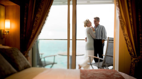 Cabine de luxe avec vue sur mer et véranda (Vue obstruée) – [2C]