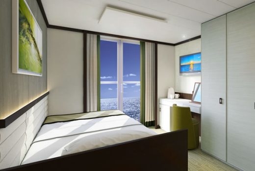 Cabine simple avec balcon et douche – [QF]