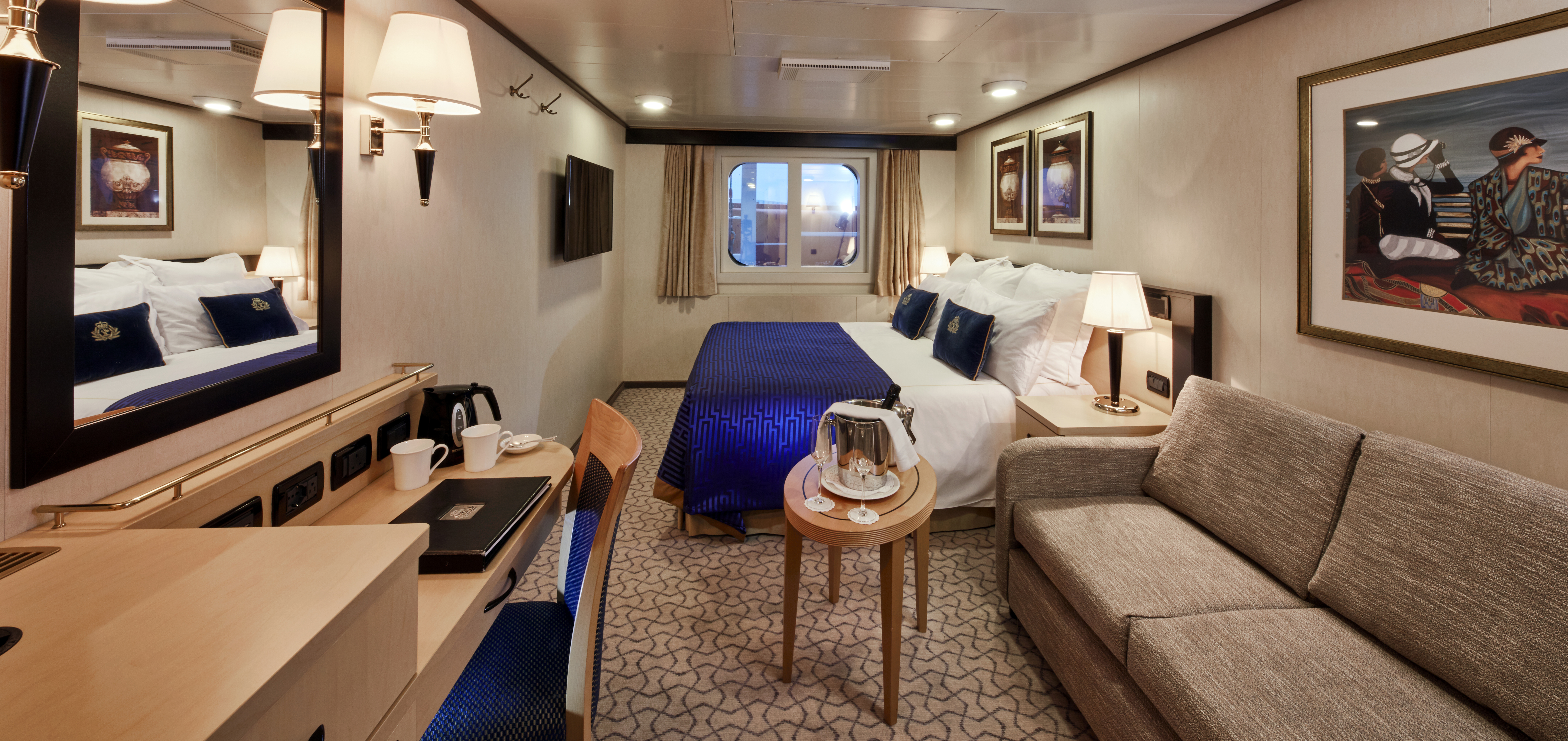 Kabine mit Meerblick – Aussicht eingeschränkt-[FC]