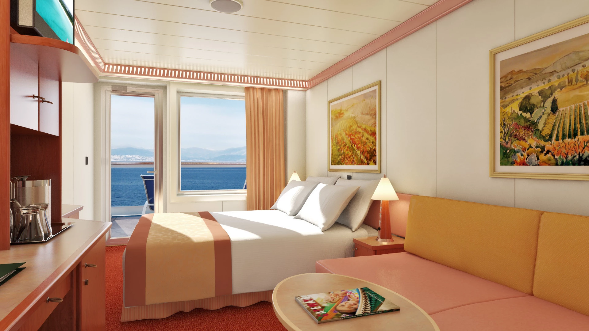 Kabine mit größerem Balkon (Heckblick)-[8N]