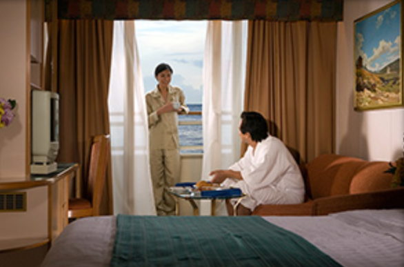 Geräumige Meerblick-Kabine mit Balkon-[2B]