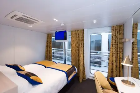 Cabine sur Pont Supérieur avec 2 Lits Jumeaux Ajustables – [GLS_PS]