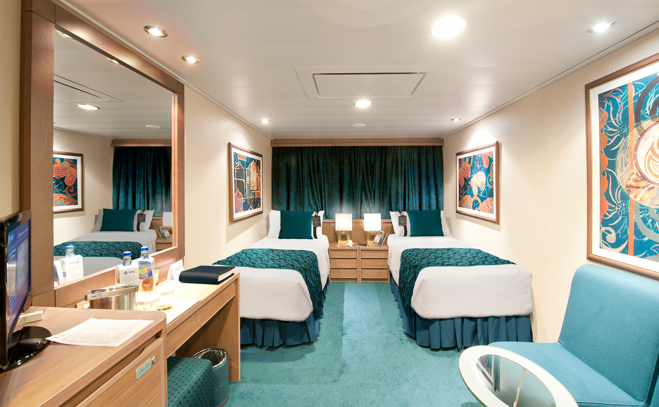 DELUXE KABINE MIT MEERBLICK UND TEILWEISER SICHTEINSCHRÄNKUNG Fantastica-[OO]