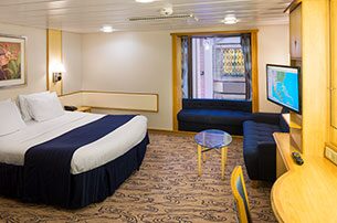 Innenkabine mit Aussicht auf die Promenade-[2T]