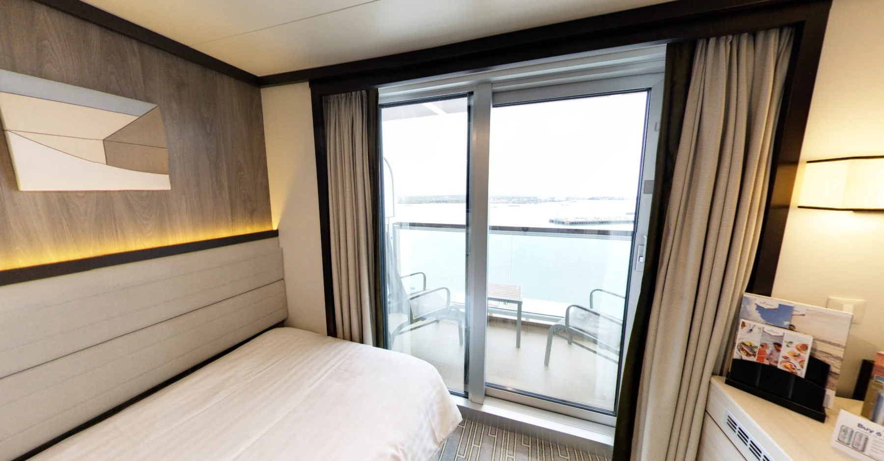 Einzel-Balkonkabine mit Dusche-[QF]