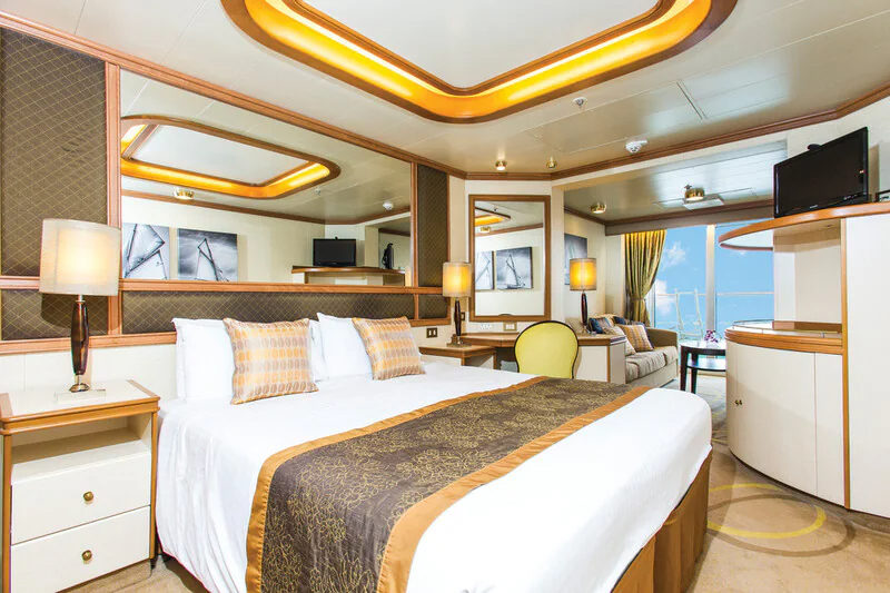 Superior-Deluxe-Balkonkabine mit Badewanne/Dusche-[DA]