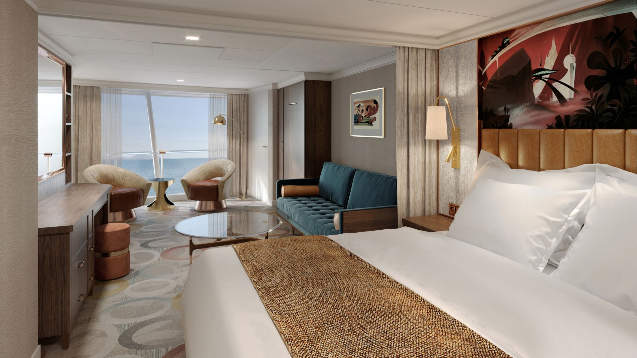 Concierge Familienkabine mit Meerblick und Veranda-[03B]