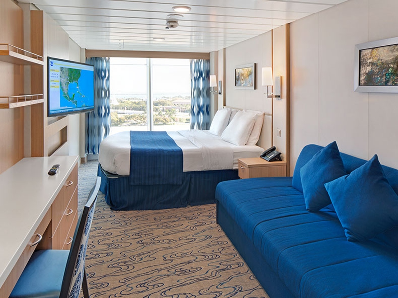 Cabine spacieuse avec vue panoramique sur océan-[1L]