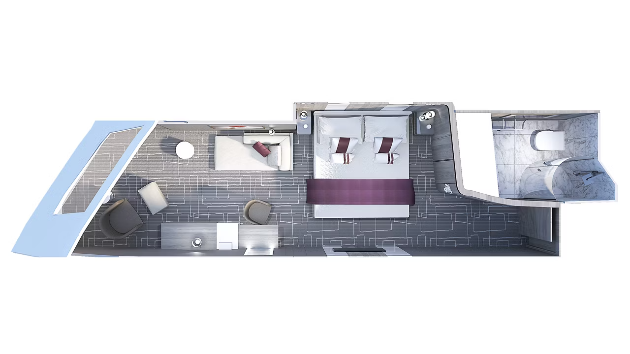 Cabine panoramique de luxe avec vue sur océan-[PN]