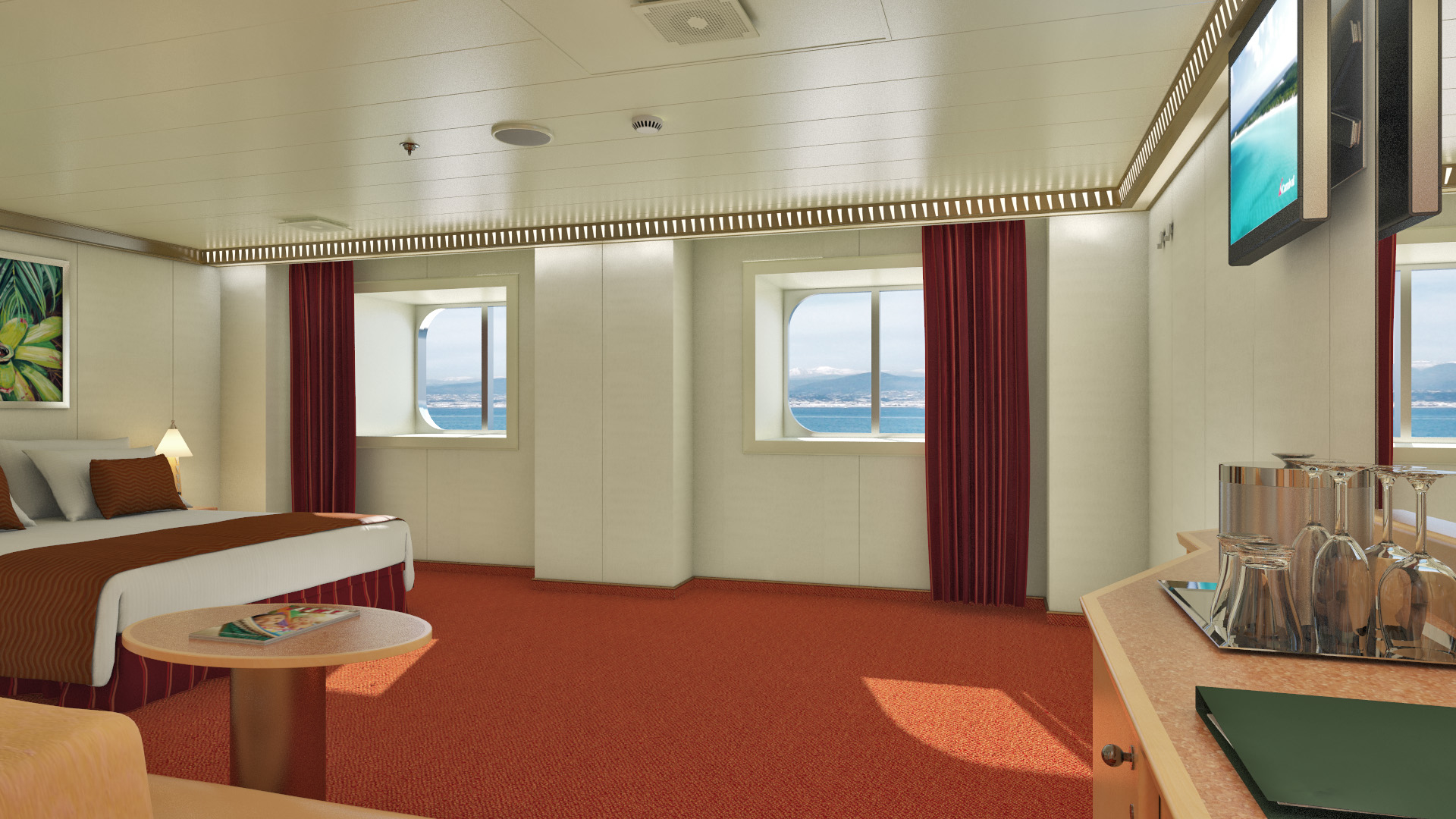 Cabine de luxe avec vue sur océan-[6N]